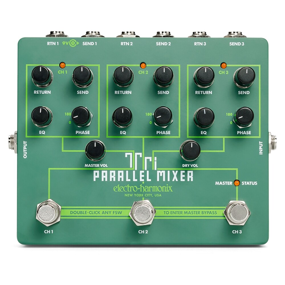 EHX Electro Harmonix Tri Parallel Mixer Guitar Effects Loop Mixer/Switcher