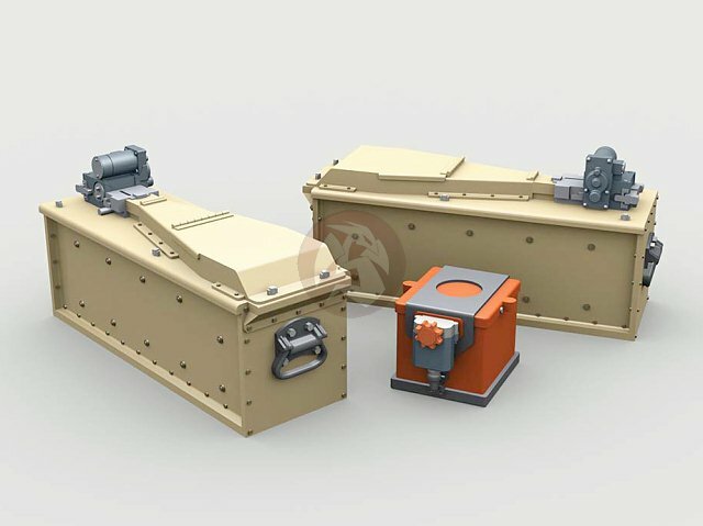 Legend 1/35 M134D Minigun 3000 Round 3-Bay Ammo Boxes w/Batteries (6 pc) LF3D060