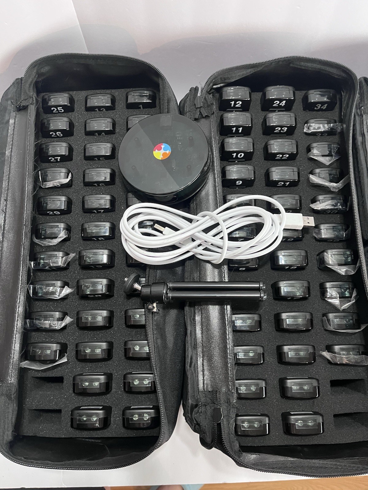 ALL In Learning Clicker Remote Lot - 136 Student Response Remotes + 2 Dongles
