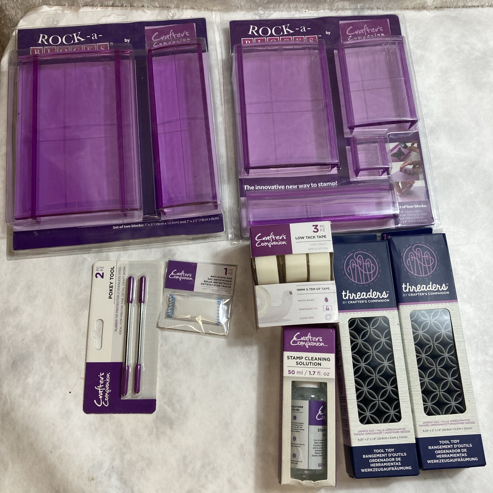 Crafters Companion Accessories Lot 8 Items Tool Tidy Blocks Tape Pokey
