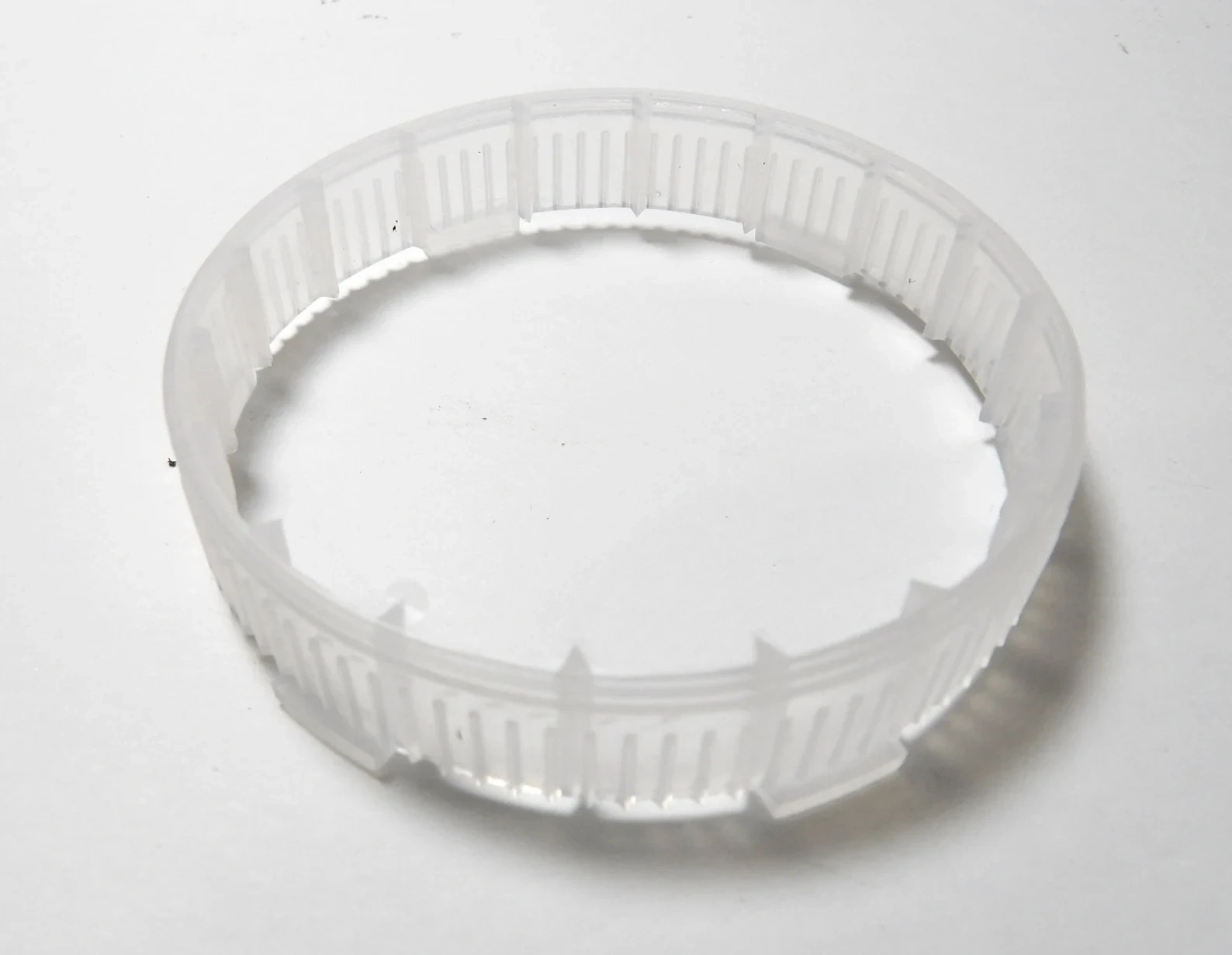 10 - White Plastic Collars For insert Movements To Expand Openings to 2-1/2"