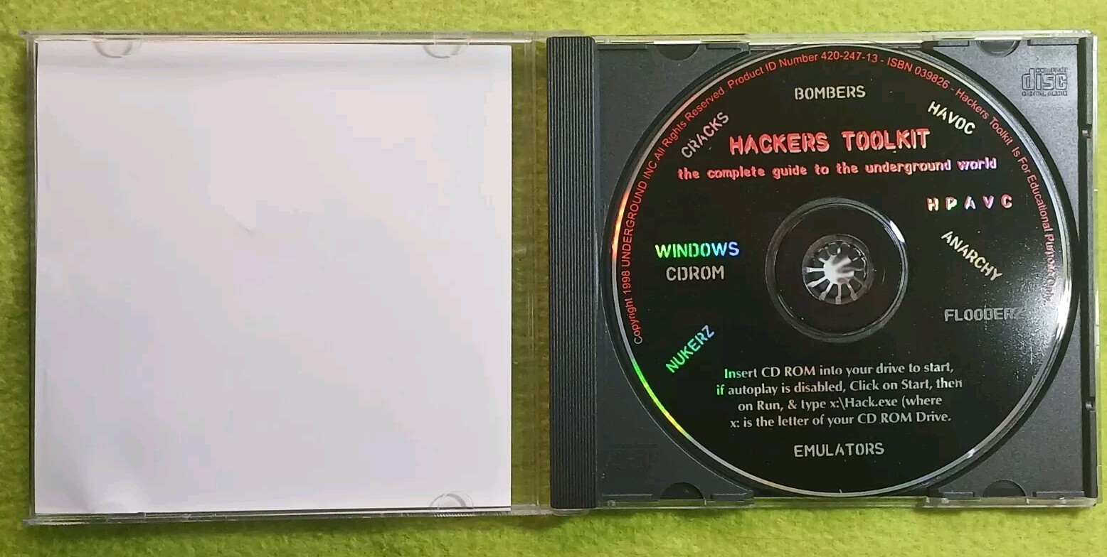 The Elite Hackers Toolkit Volume 1 (PC CD-ROM, 1995) 32-Bit Hacking WIN95/98 HTF
