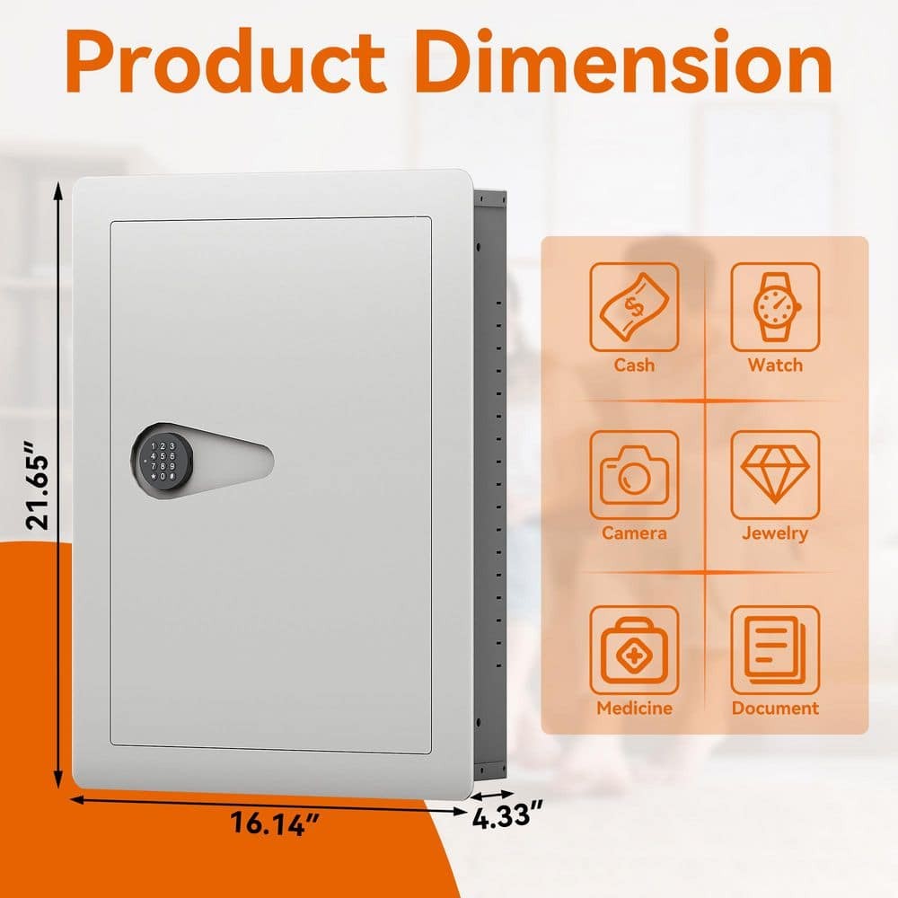 WRIGHTMASTER 0.73 Cu Ft Steel Fire Resistant Wall Safe Combination Lock