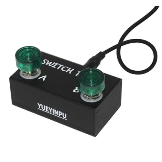 Dual Latching Switch Pedal for Guitar Amps With TRS Cable (Latch Dual Switch)