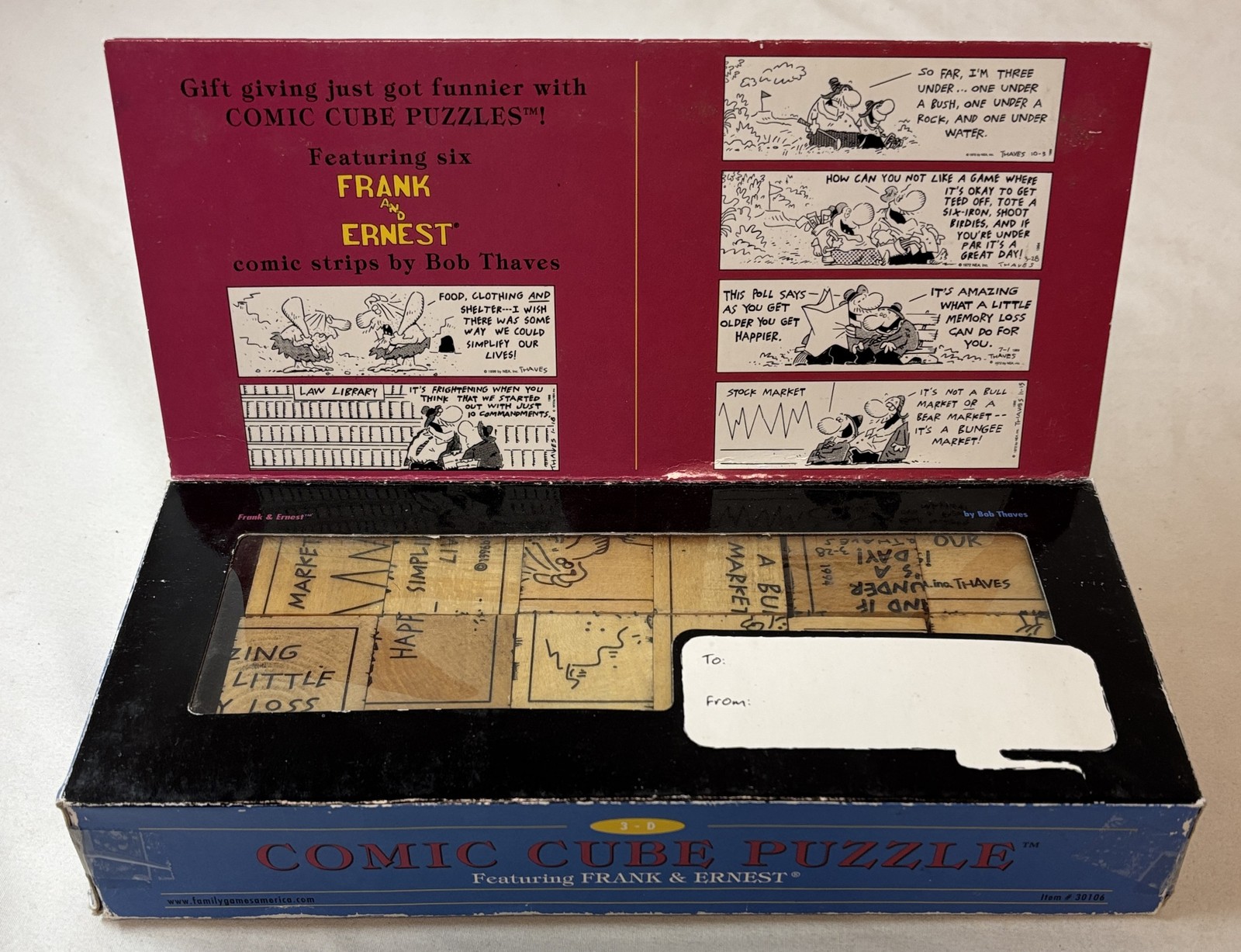 1996 Comic Cube Puzzle ~ FRANK AND ERNEST