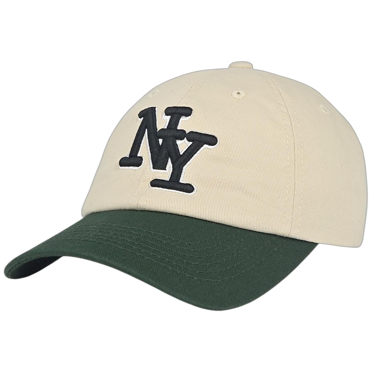 NY 3D Embroidered Cotton Dad Hat – New York Baseball Cap, Adjustable Metal