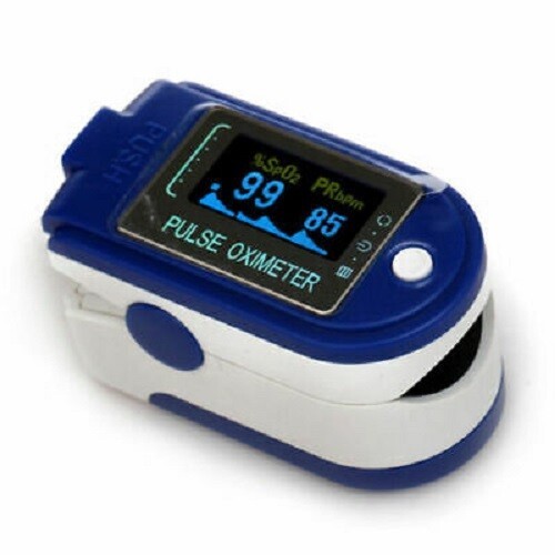 Contec Model CMS50DA Pulse Oximeter Device Screen Blue White