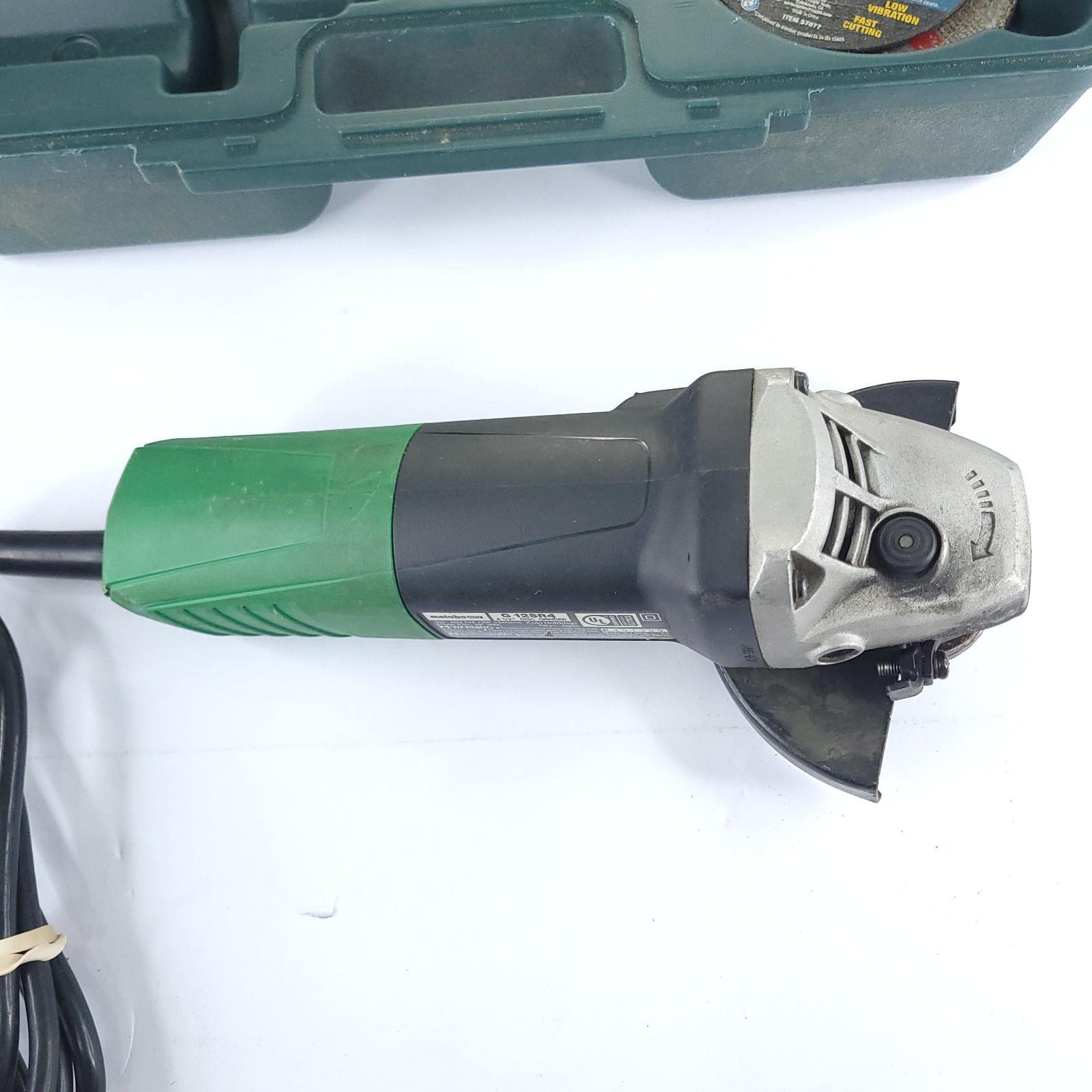 Metabo HPT G12SR4 4-1/2" Angle Grinder in Hard Case Tested - Missing Handle