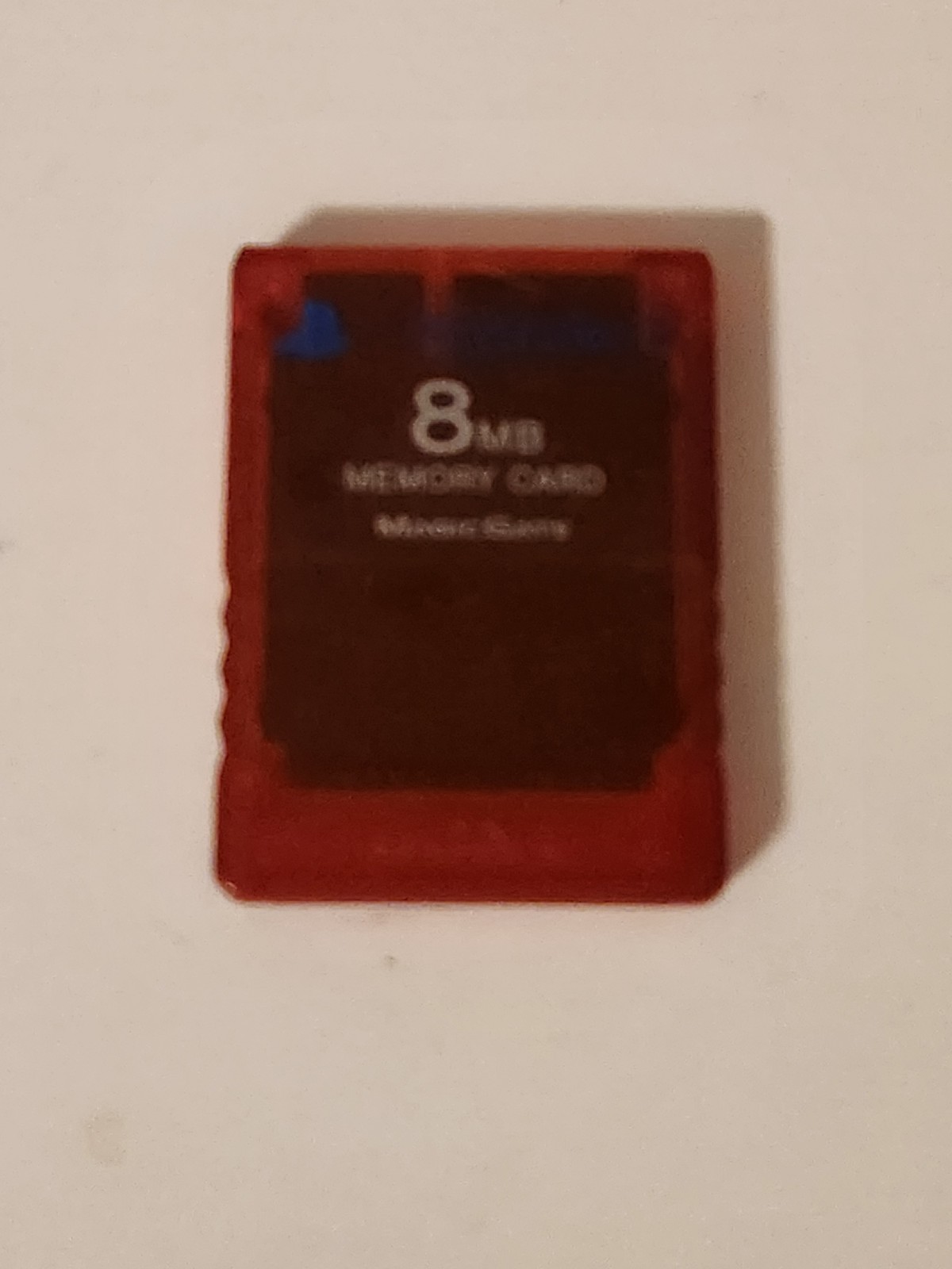 Official Clear Blue PS2 Sony PlayStation 2 8MB Memory Card SCPH-10020 Red