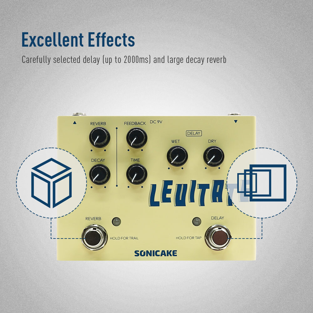 SONICAKE Levitate/Warped Dimension/Tone Group Equalizer Guitar Multi Effects Ped
