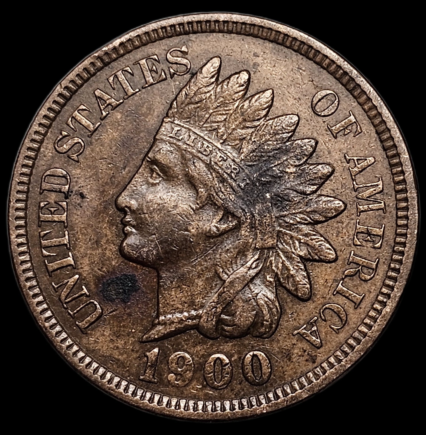 1900 INDIAN CENT VERY FINE+ FREE USA SHIPPING