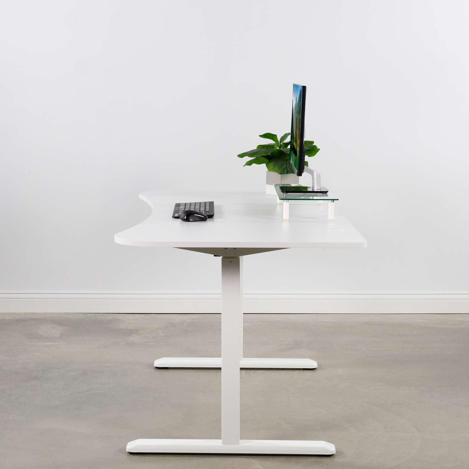 VIVO White 63" x 32" Table Top for Adjustable Standing Desk Frames