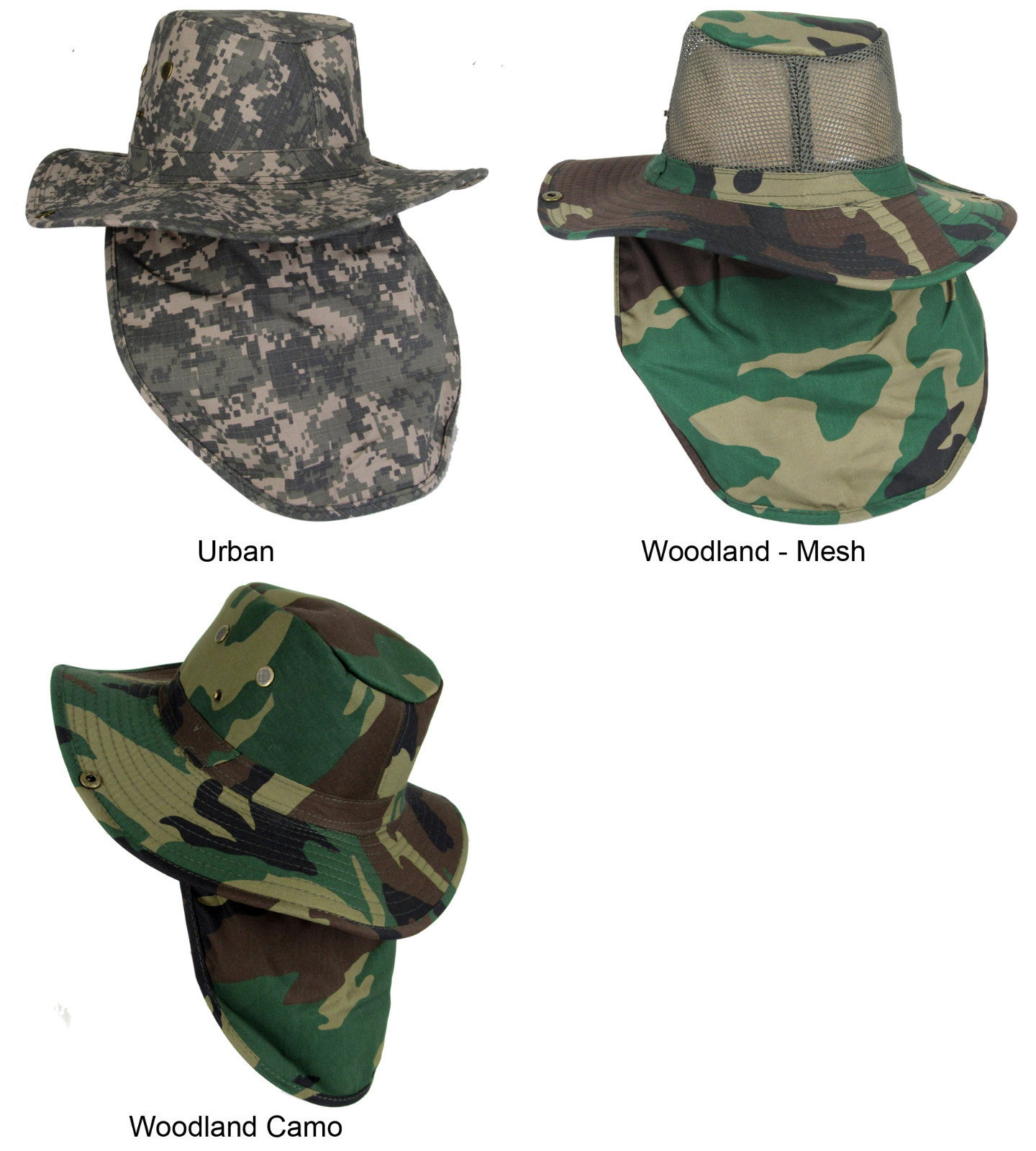 Fedora Sun Hat Neck Flap Cover Wide Brim Mesh Fishing Military Hiking Bonnie