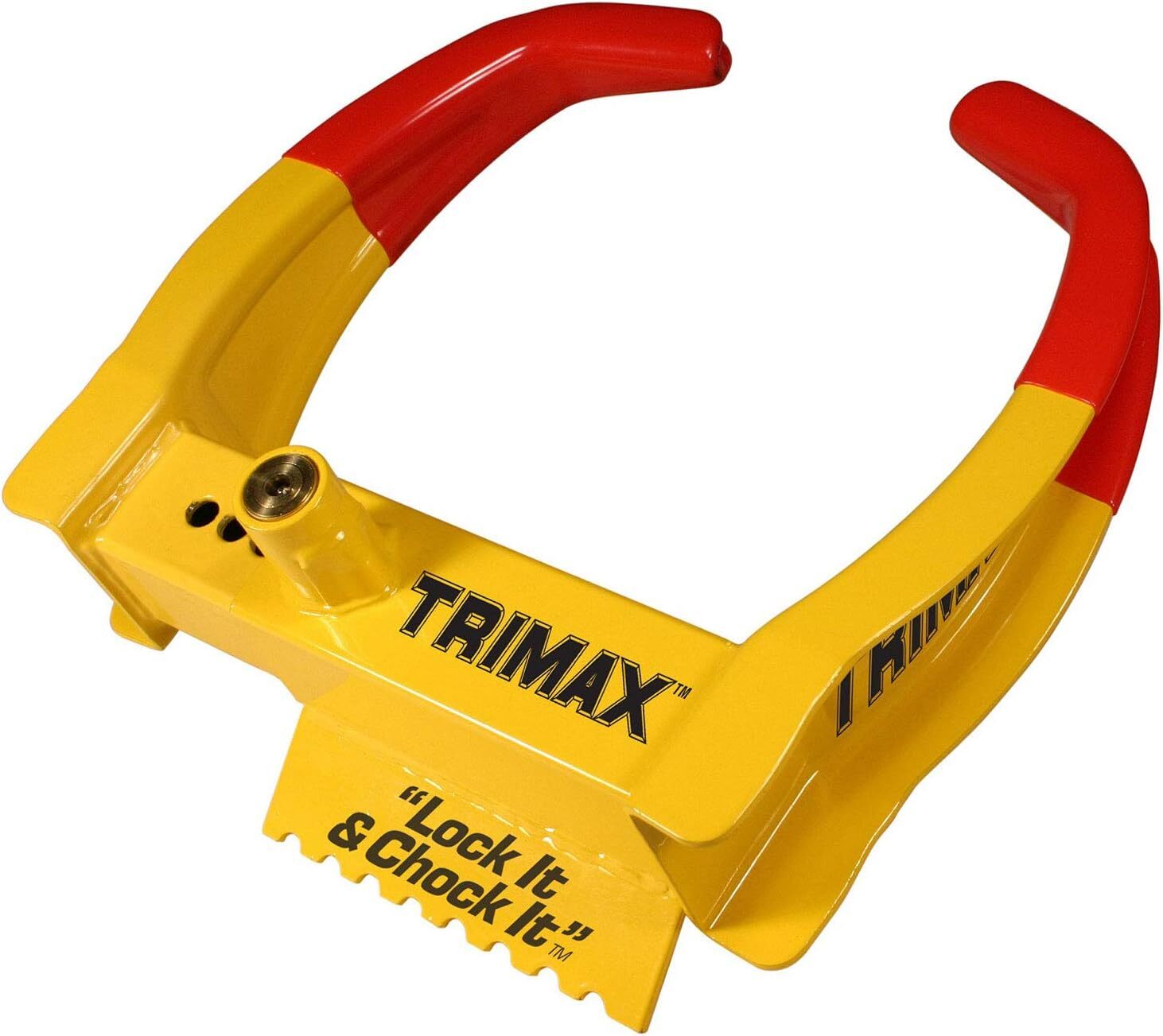 Trimax TCL65 Wheel Chock Lock , Yellow/Red, 7.25in
