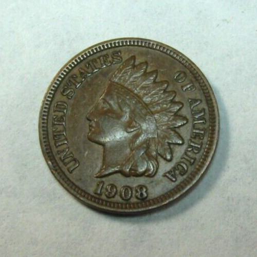 1908 INDIAN HEAD CENT Penny -  XF / EF