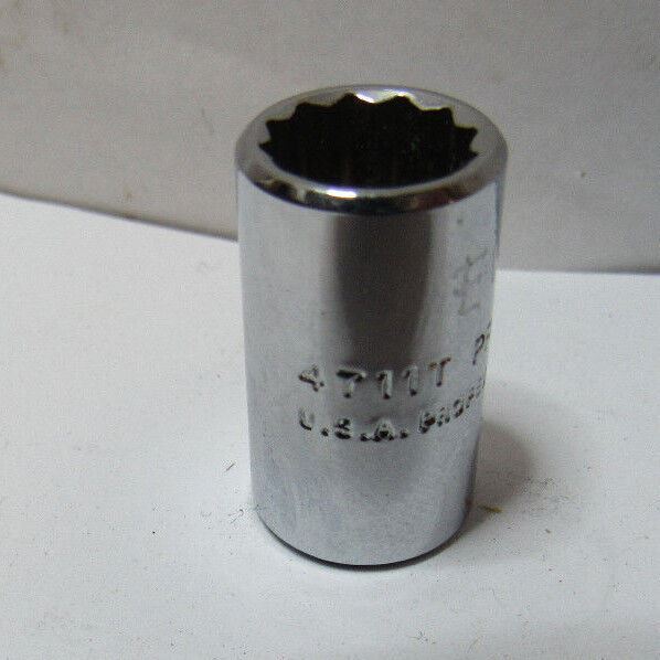 one PROTO  4711T USA MADE SOCKET 1/4" DRIVE 11/32" 12 POINT     A481