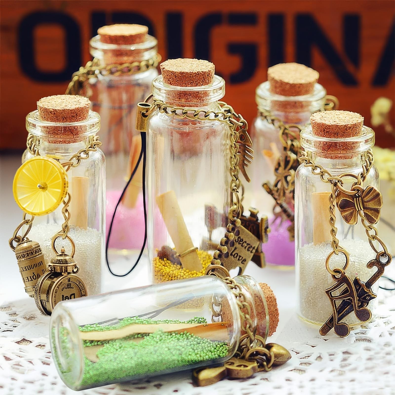30PCS Spell Jars, Mini Jars, Glass Vials Potion Bottles