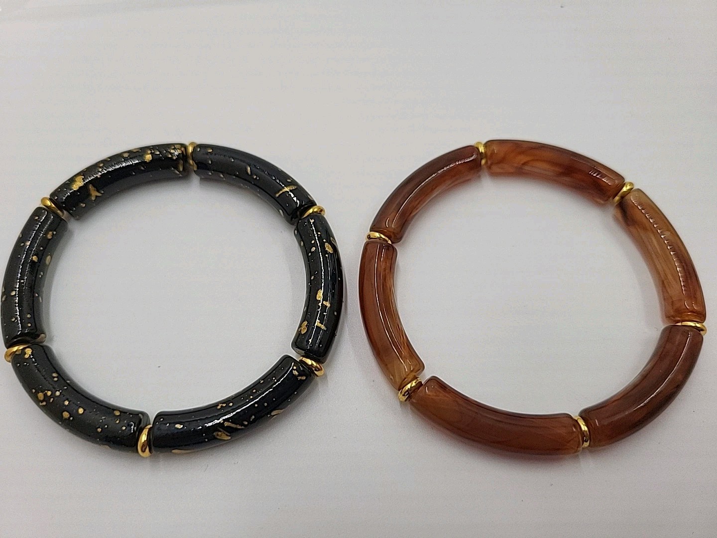 2 ~Acrylic Stackable Stretch Bangle Braclets