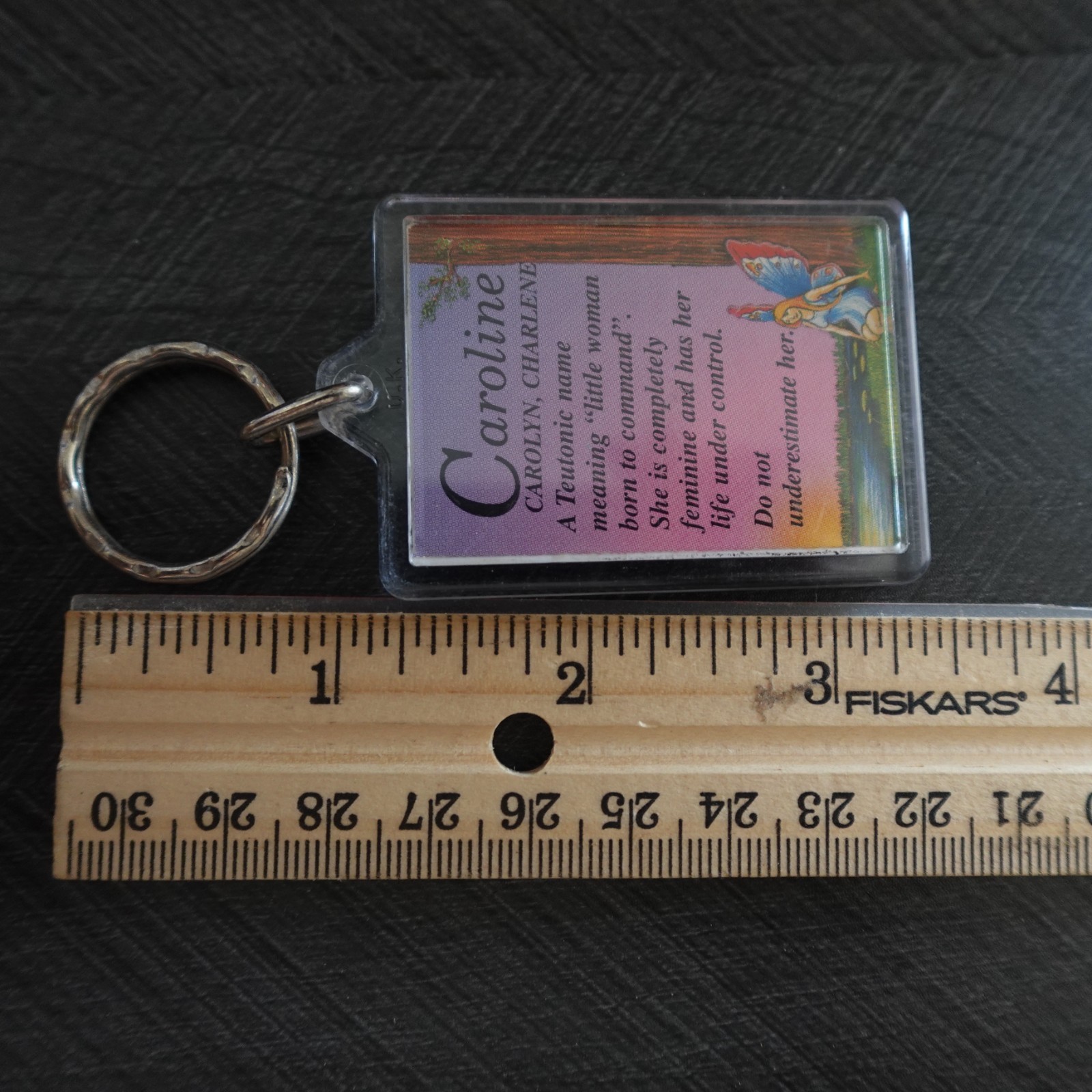 Caroline Personalized Keychain Plastic Novelty Name Definition Meaning Gift