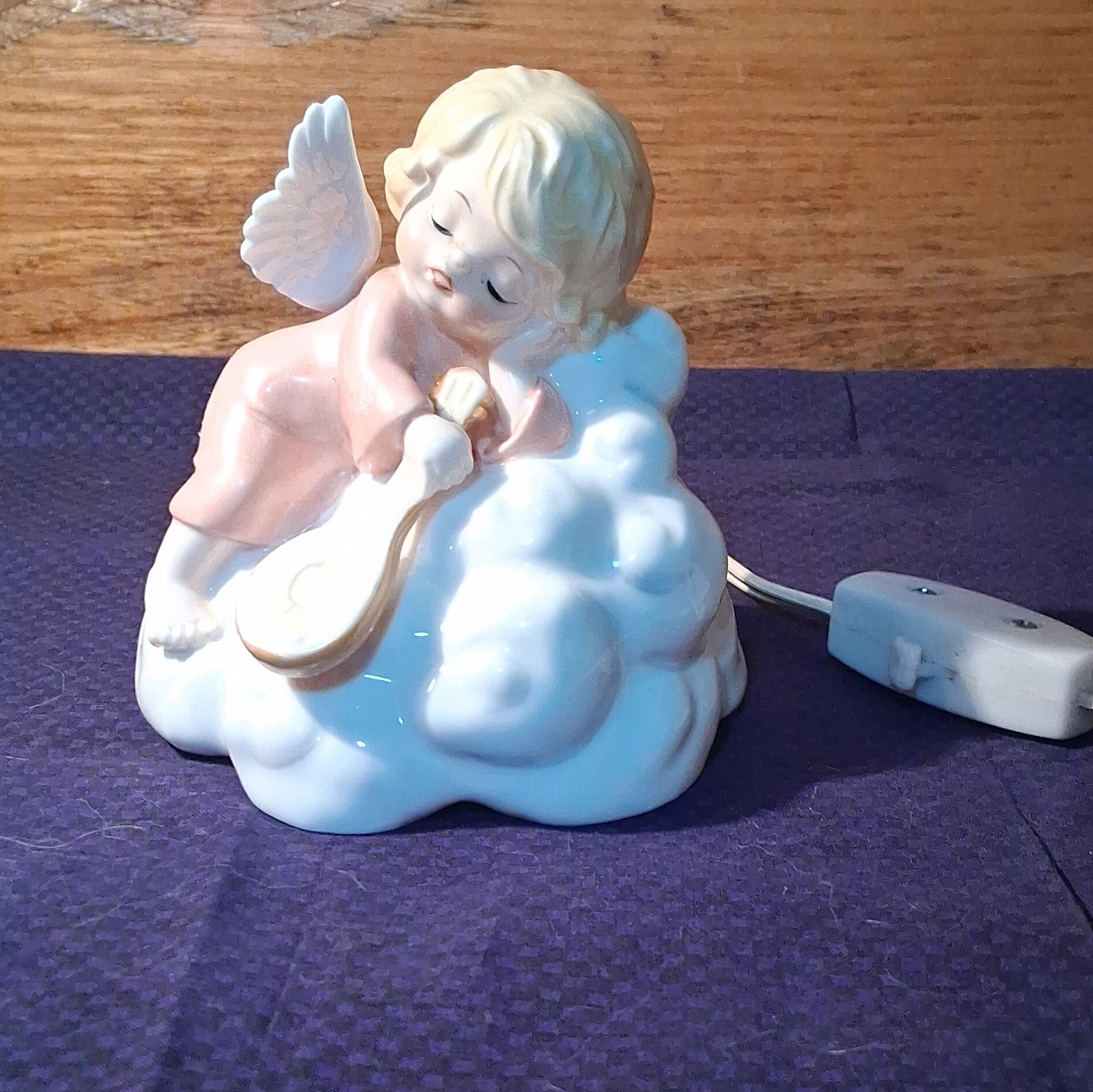 Vintage Enesco Cherub Angel Electric Night Light