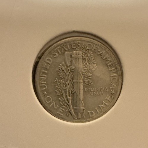 1941 S Mercury Dime “IN COD WE TRUST” Mint Error 90% Silver Full Bands