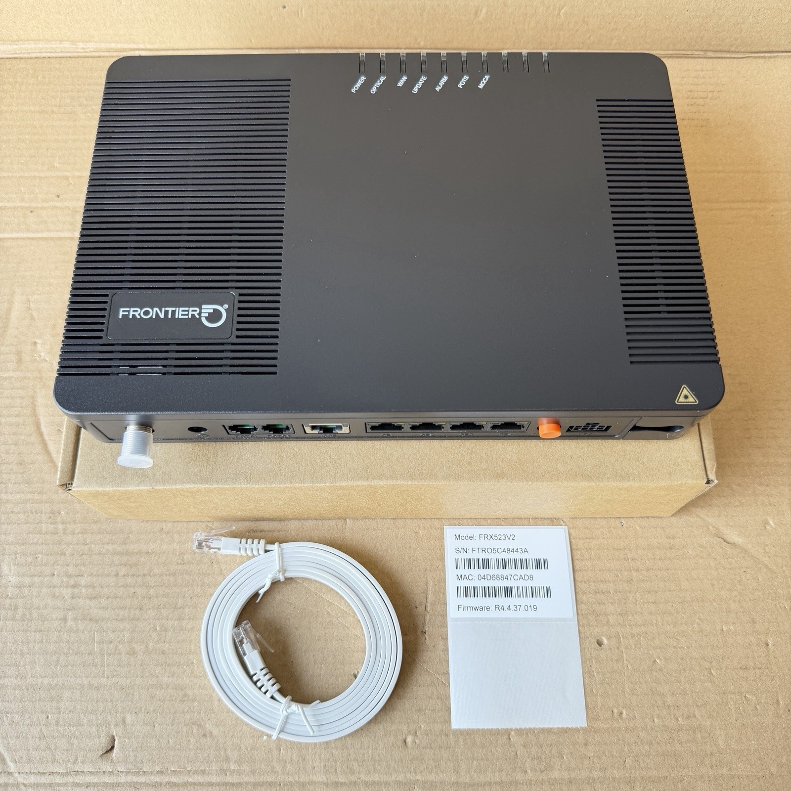 New Frontier FRX523V2 XGS-PON ONT Fiber Optic Terminal No AC Adapter
