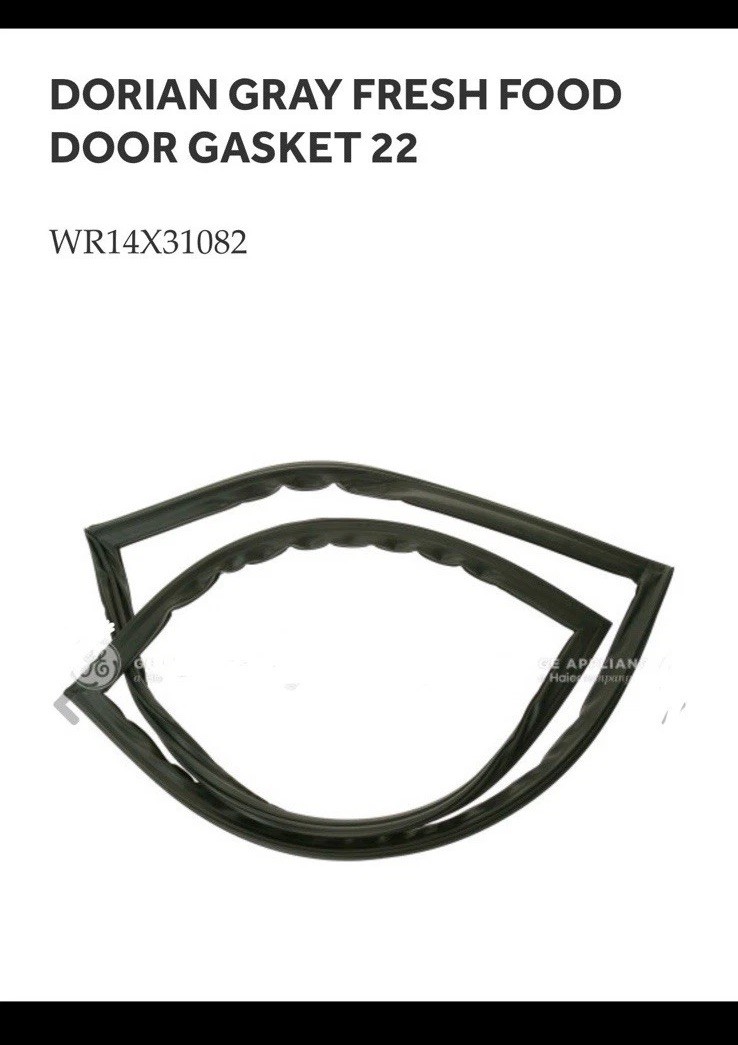 DORIAN GRAY FRESH FOOD DOOR GASKET 22 WR14X31082 brand new in original packagin