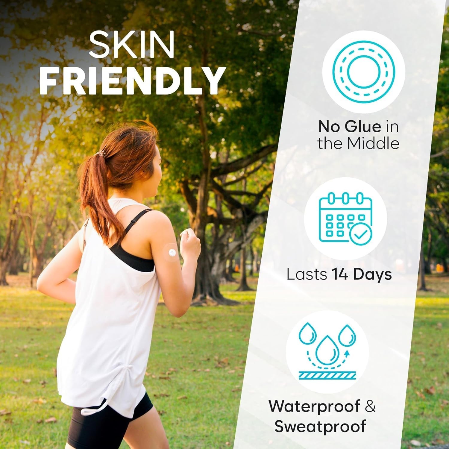 Freestyle Libre 3 Patches - 20 Easy Apply, Waterproof, Transparent Sensor Covers