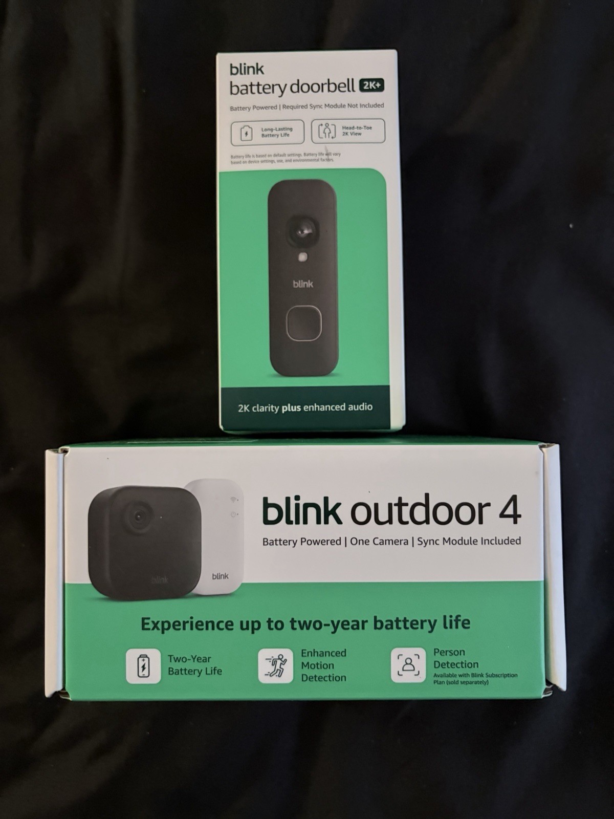 Blink Outdoor 4 Wireless Camera with Sync Module + Blink Video Doorbell | New
