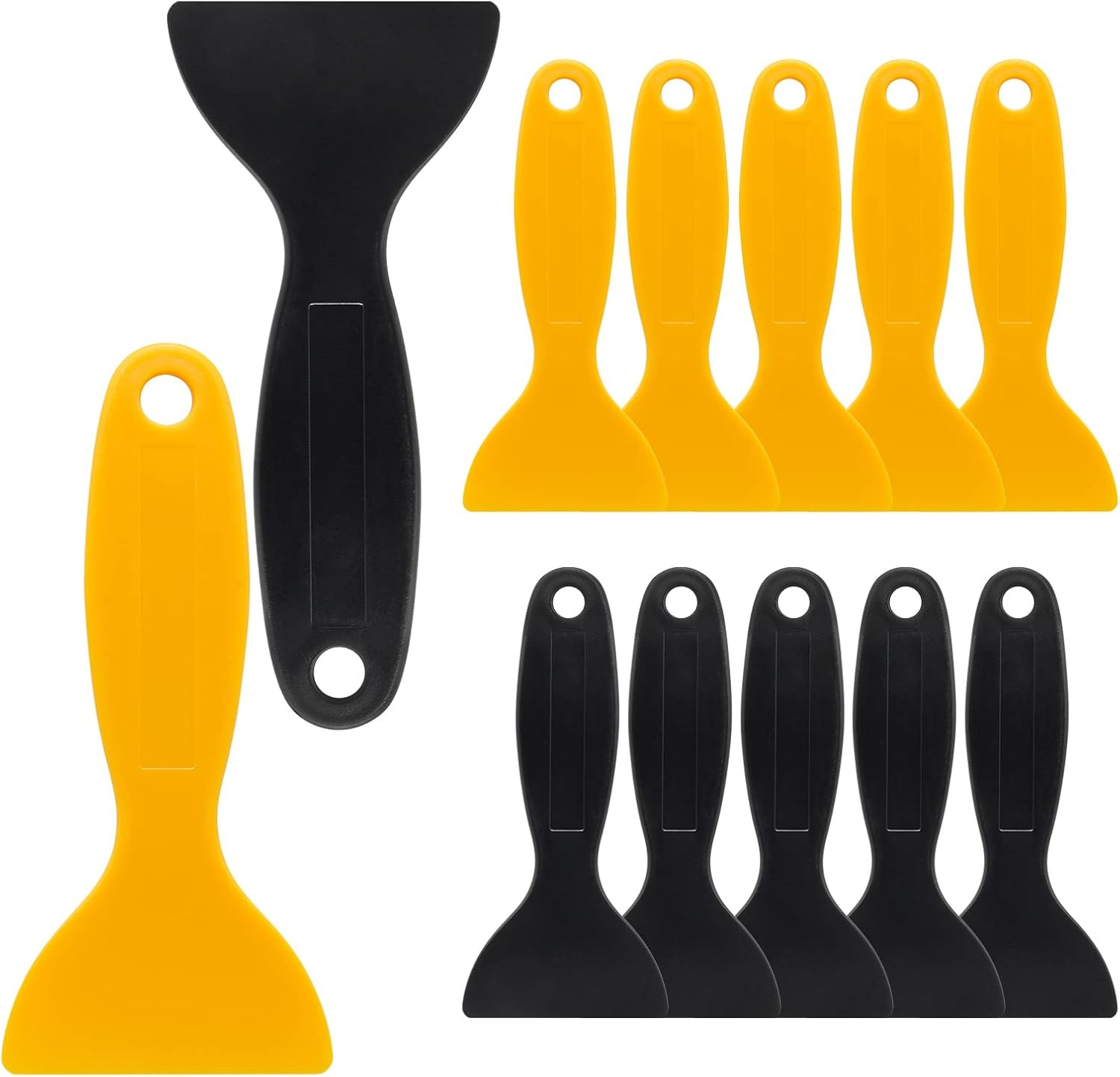12pc Plastic Scraper Tool Set Putty Knife Paint Decal Remover 3D Resin Scraper