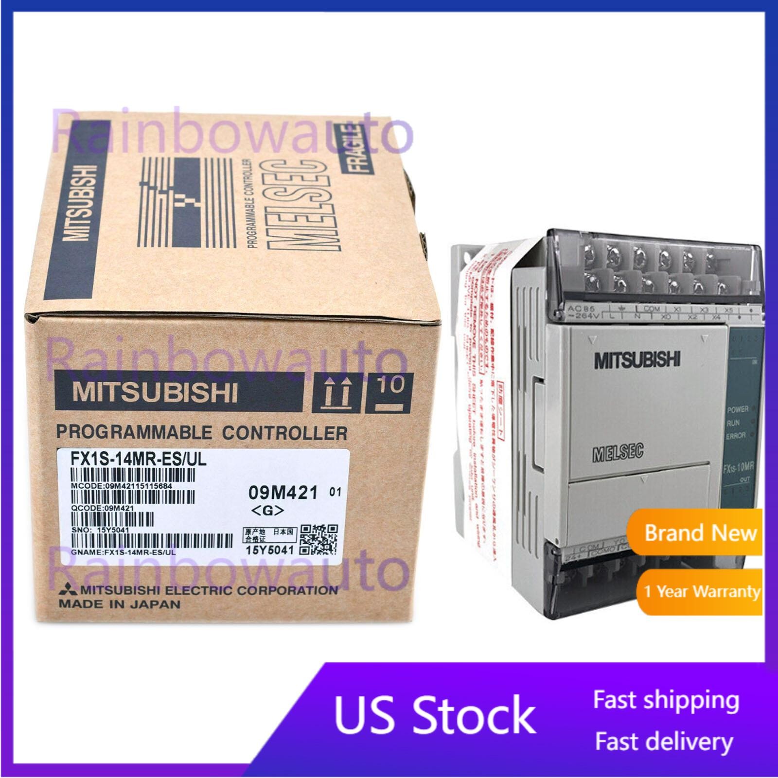 New In Box MITSUBISHI FX1S-14MR-ES/UL (FX1S14MRESUL) Programmable Controller