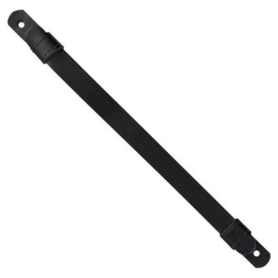 Army Cap Strap Enlisted Black Front Cowhide  5/8 inch