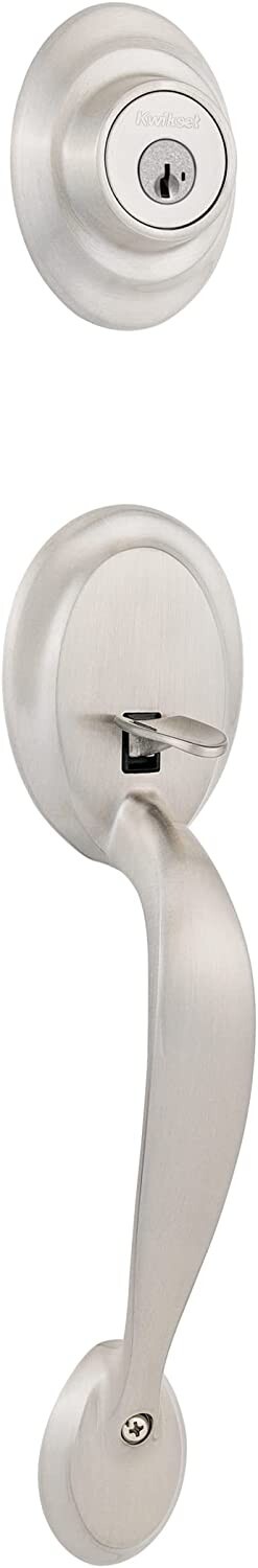 Kwikset 96870-085 - Dakota Handle and Lock Set (Exterior Only) - Satin Nickel