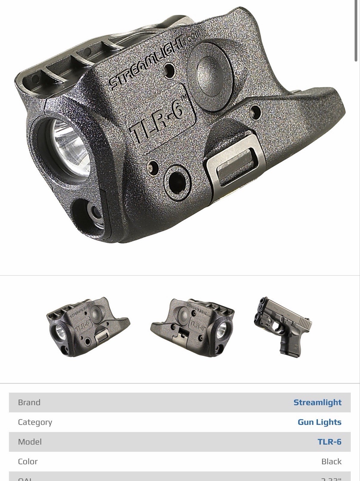 Streamlight 69272 TLR-6