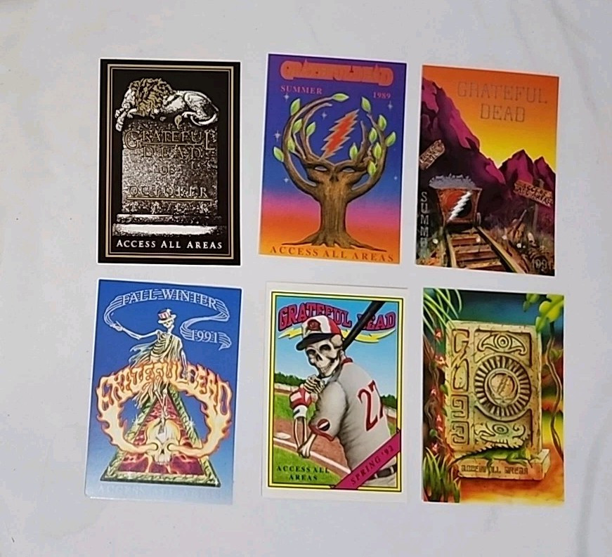 Grateful Dead Art All Access All Areas Postcard 1983-2003 Lot Of 6 New