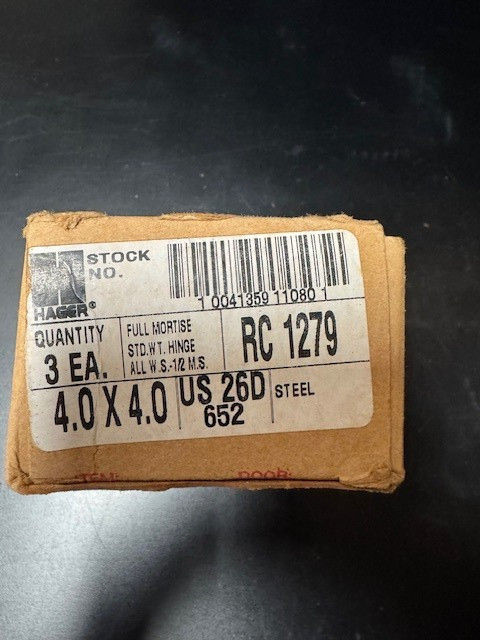 Hager RC 1279 4.0 x 4.0 US26D 652