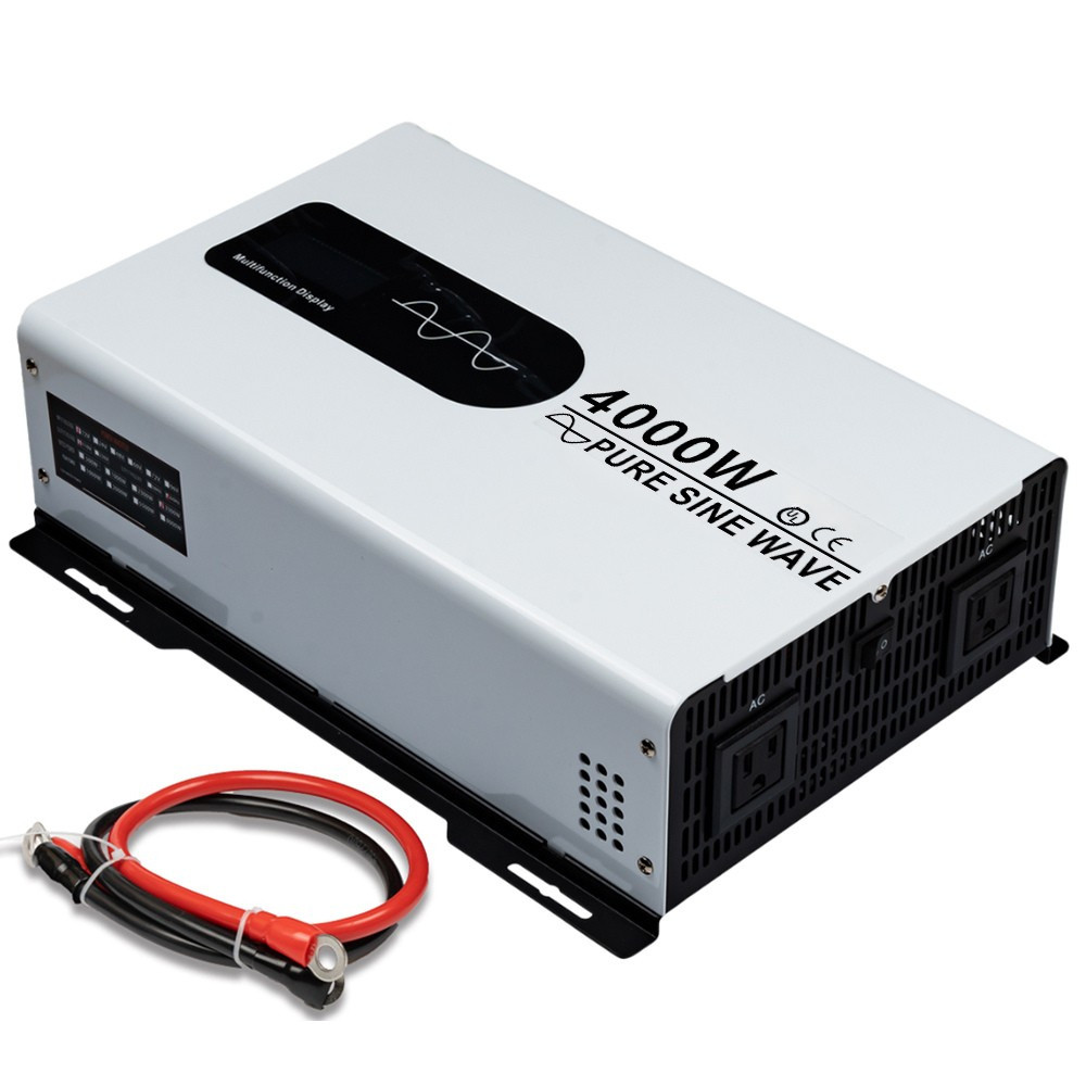 Pure Sine Wave Inverter 12V To 110V 120V 4000W rated Power Solar Converter LED