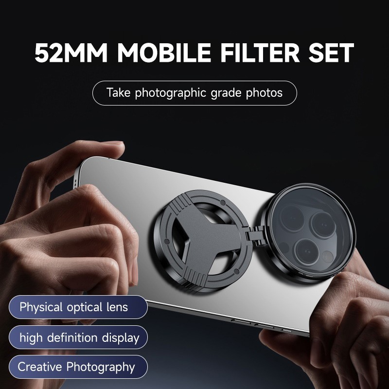 52MM Magnetic CPL Filter Lens Foldable Circular Polarizer Polarizing for Phone