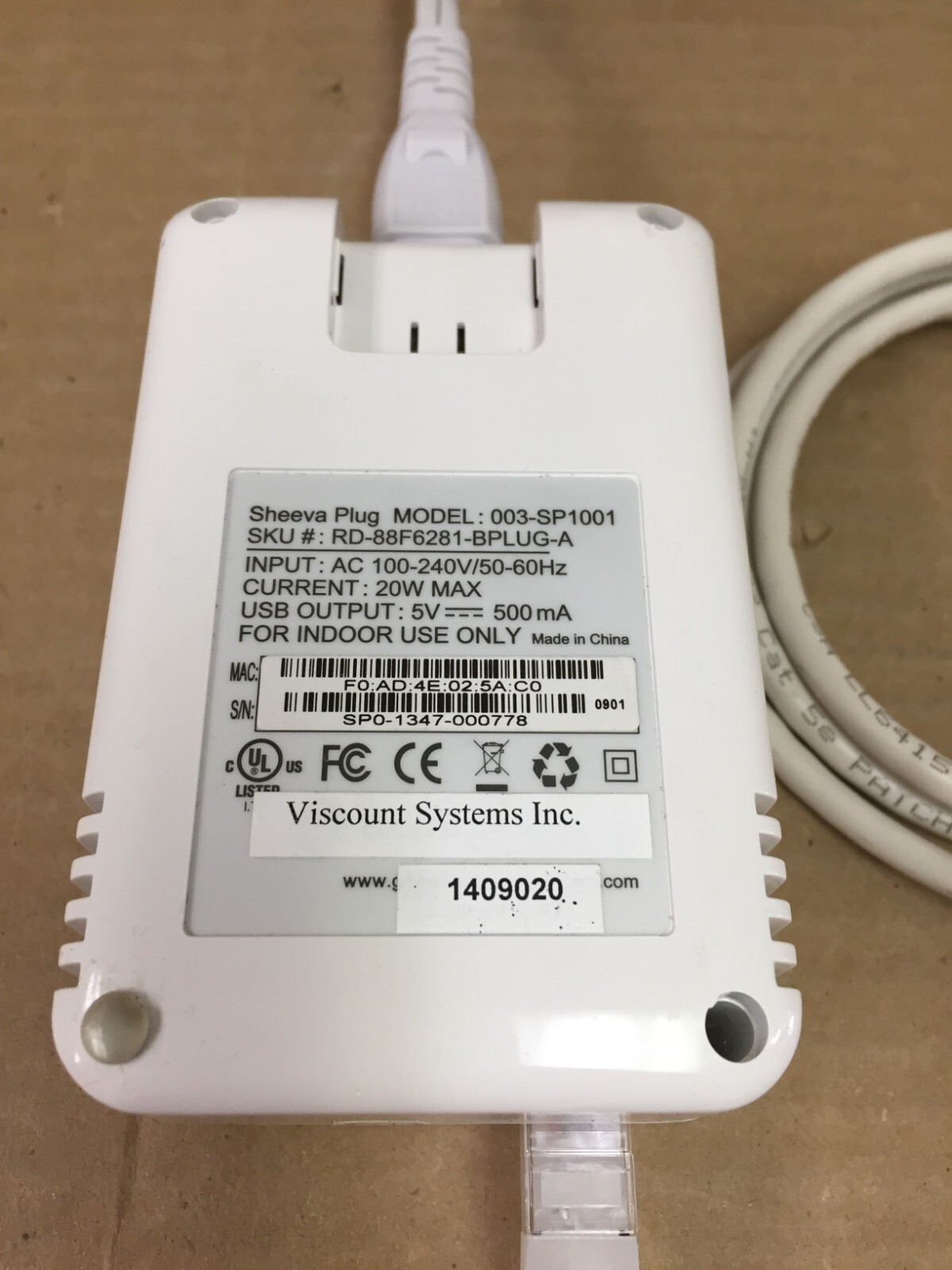 Sheeva Plug 003-SP1001 Globalscale Technologies Tested
