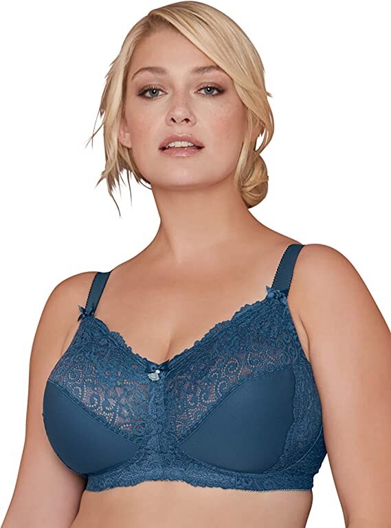 Bra 48D ~The Glamorise Luxury-Brand BRAMOUR Chelsea 7003 Blue (Org Package) NEW