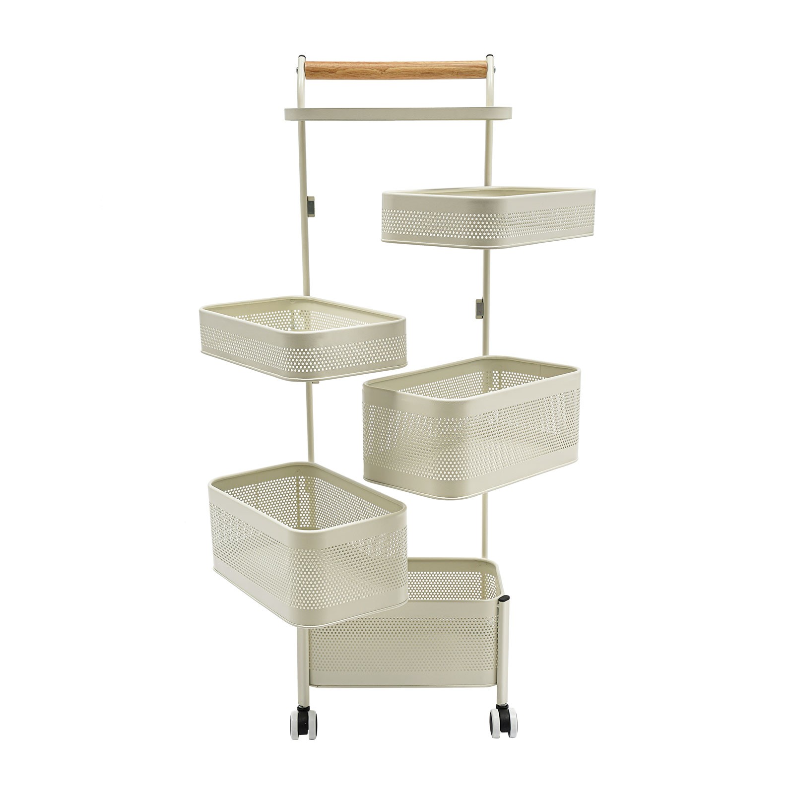 6 Tier Vegetable Rotating Basket Rack Fruit Snack Storage Kitchen Organizer