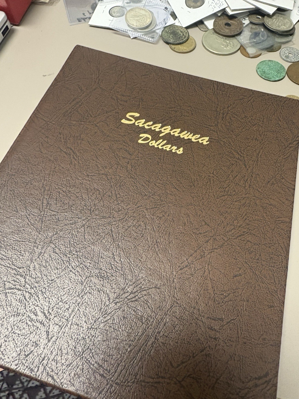 Sacagawea Dollar Dansco with Junk Coins $32 Face Value
