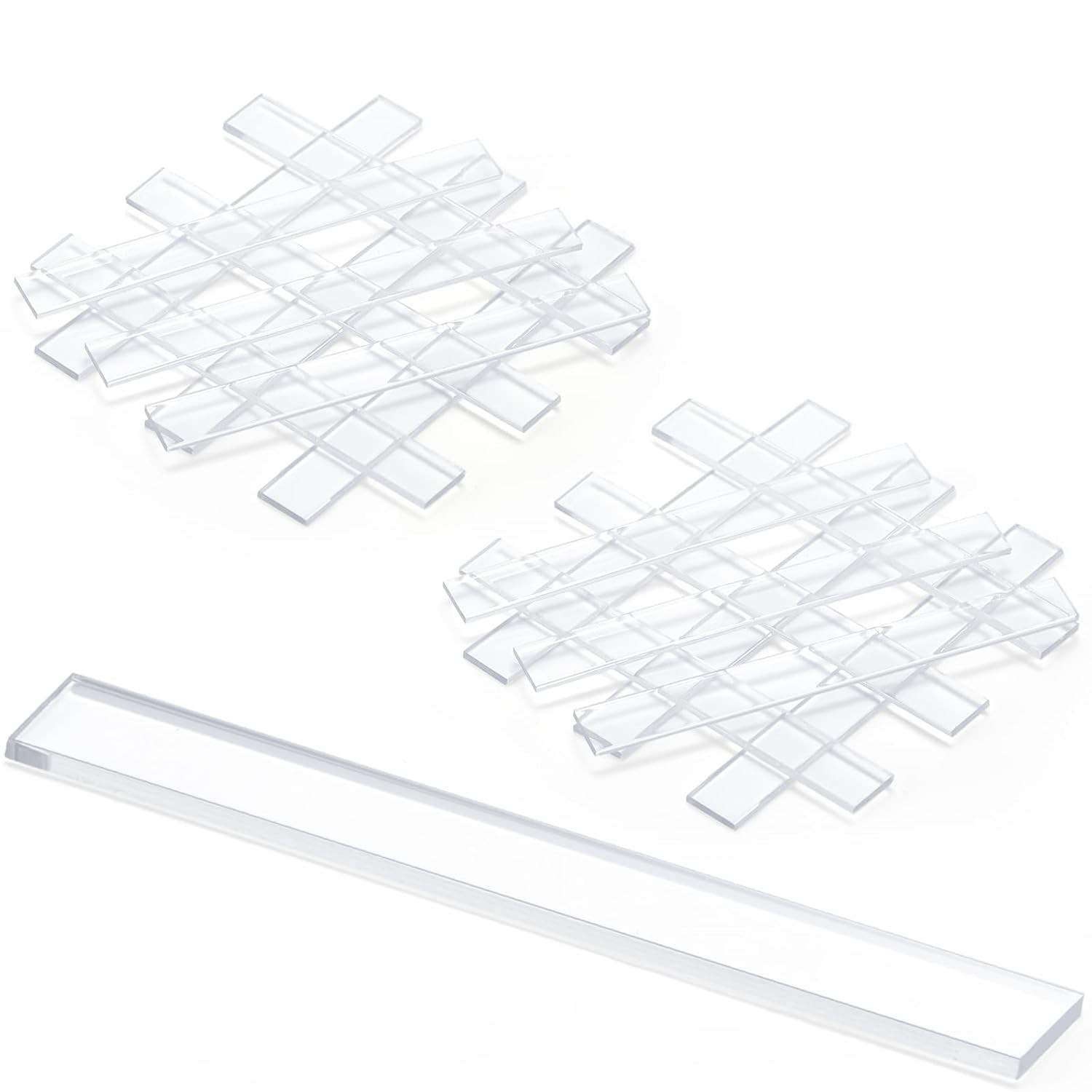200 Pcs 0.040" X1/4" x 2" Clear Setting Blocks for Glass Shower Glass Shims Bulk