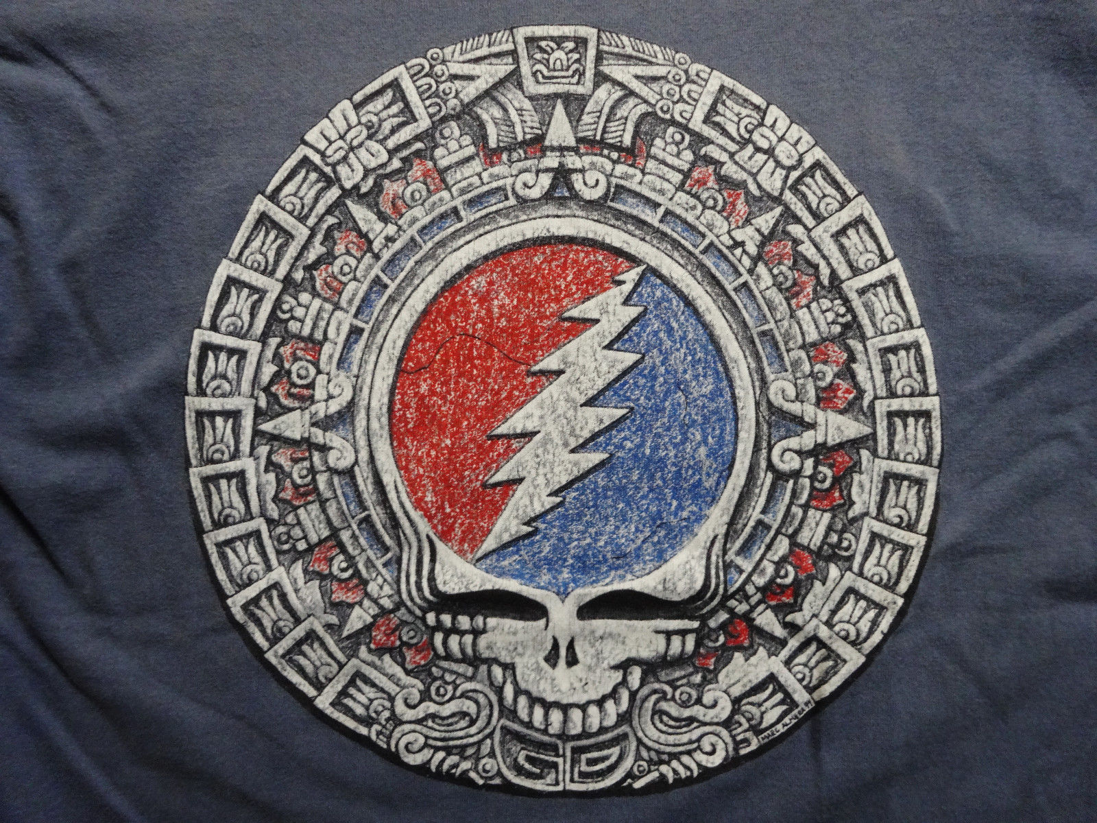 Grateful Dead Shirt T Shirt Vintage 1994 Aztec Mayan Stone Steal Your Face GDM L
