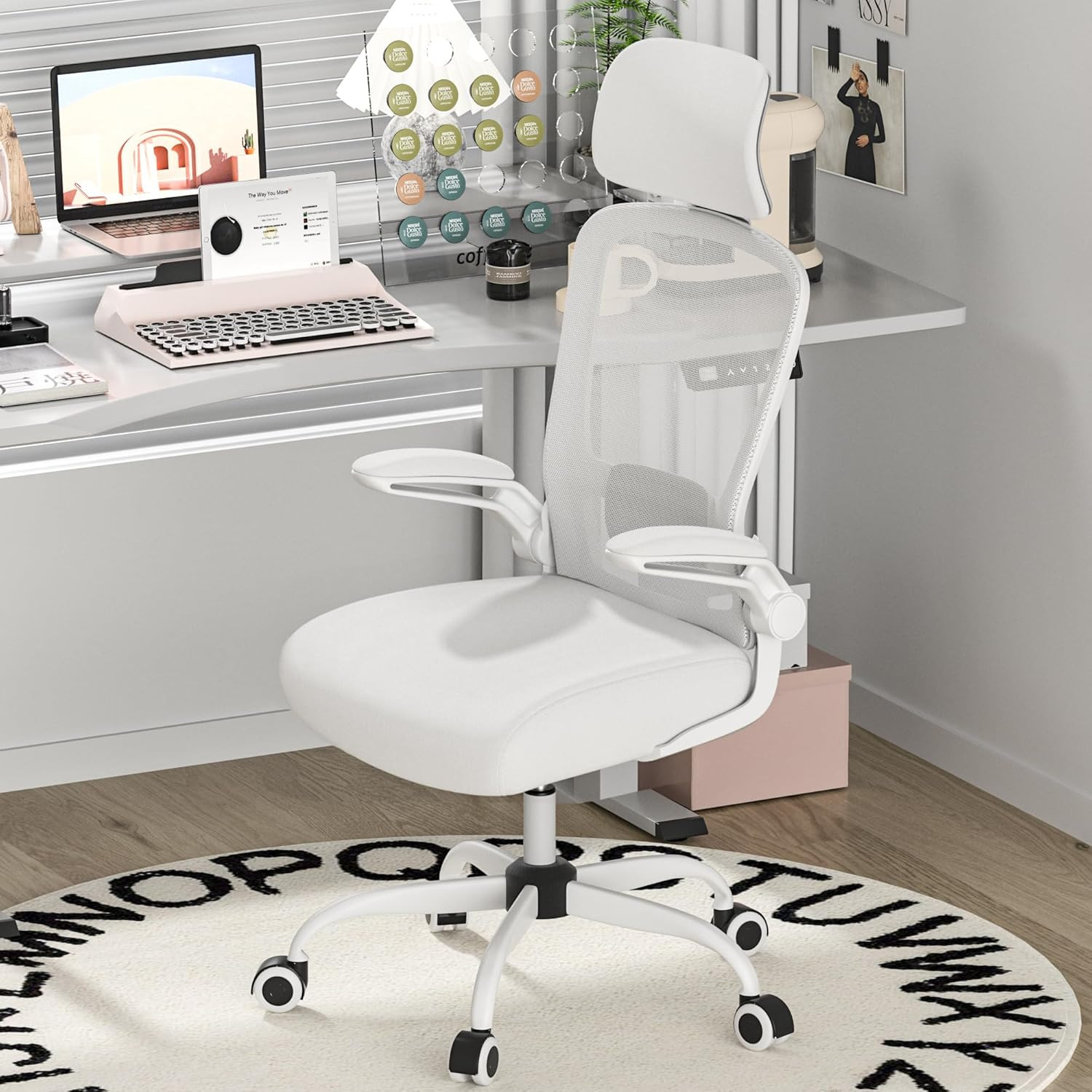 Office Chair, High Back Ergonomic Desk Chair with Adjustable Lumbar Support and