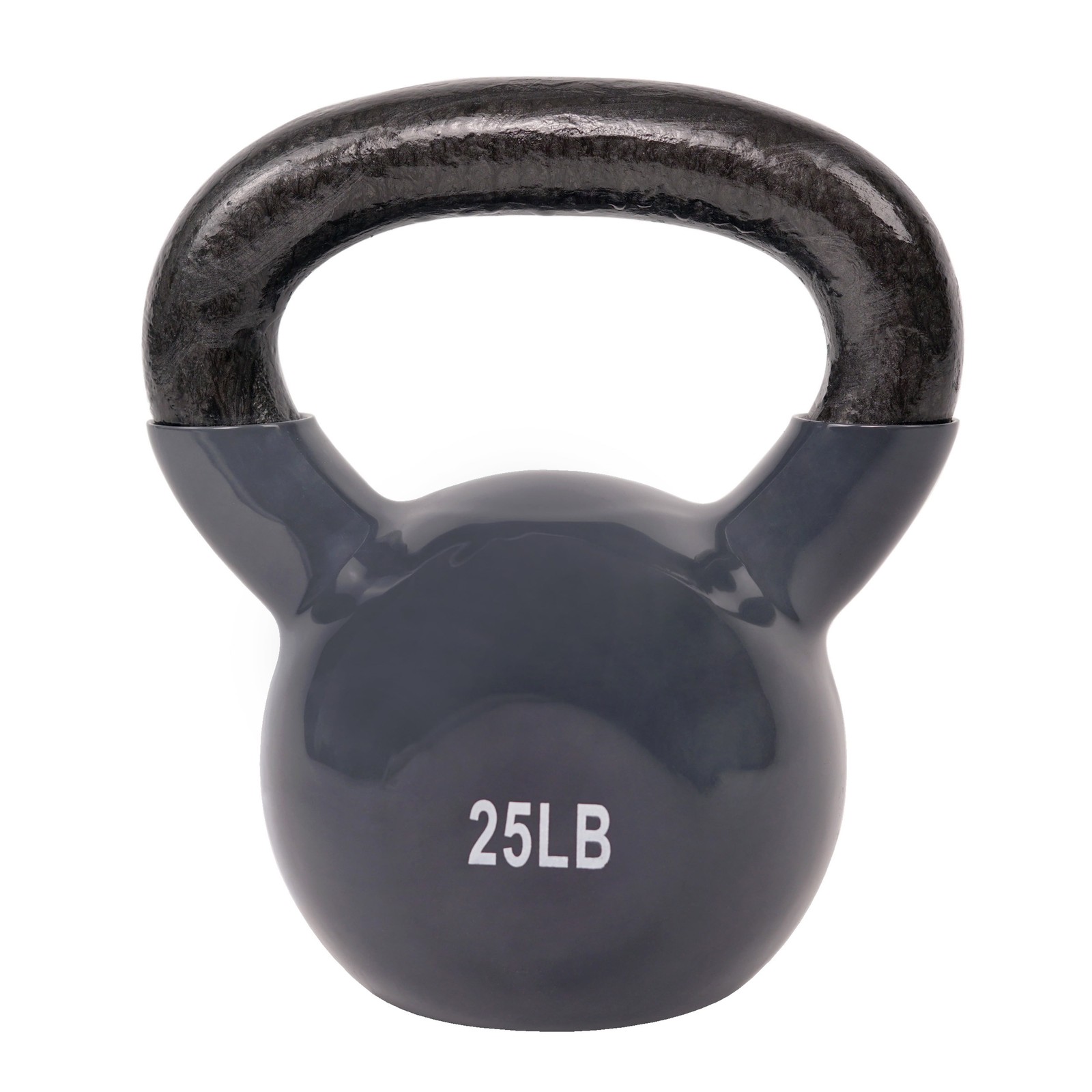 25 LB Kettlebell Vinyl Coated Weight Training w Free SunnyFit® App - NO. 066-25