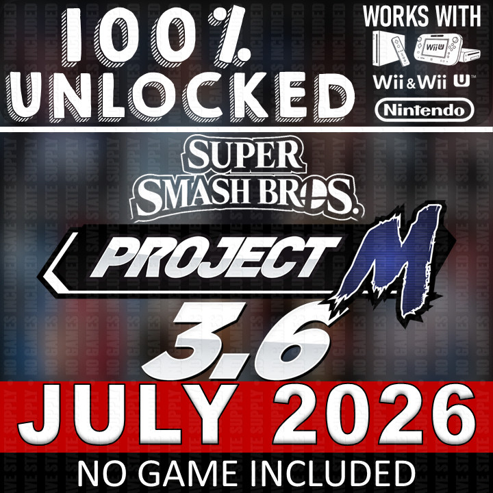 Super Smash Bros. Brawl Project M Nintendo Wii SD Memory Card 100% UNLOCKED