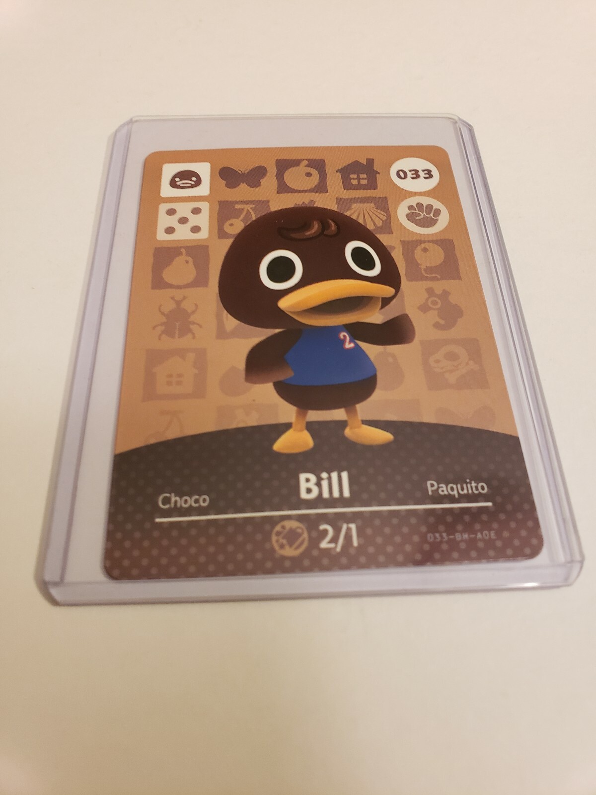 !SUPER SALE! Bill # 033 Animal Crossing Amiibo Card AUTHENTIC Series 1 NEW!