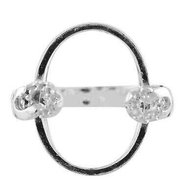 Oval Shape 14x12MM Semi Mount Cocktail Ring For Wedding 925 Sterling Silver