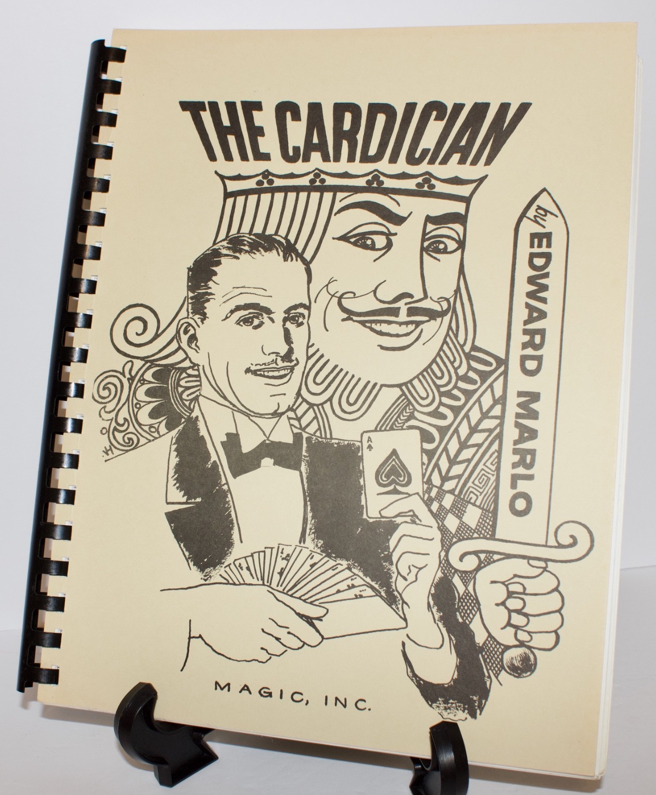THE CARDICIAN BY EDWARD MARLO - CARD MAGIC SPIRAL-BOUND BOOK 199 PAGES 8.5 X 11
